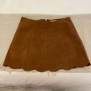 NWOT Joie - "Beale" Camel Suede Mini Skirt - Size XS